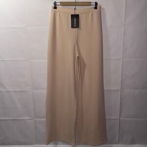 Prettylittlething Stone Wide Leg Trouser Womens size 12